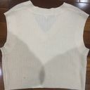 H&M White Knit Sweater Vest Photo 2