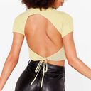 Nasty Gal Cut Out Back Ribbed Crop Top Photo 1