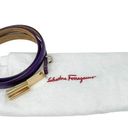 Salvatore Ferragamo  Purple Leather Slide & Post Belt size 95cm Large L/XL Photo 2