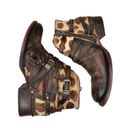 FREEBIRD by Steven Freebird Belfast Leather Leopard Calf Hair Booties Women’s Size 8 Photo 5