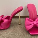 SheIn Pink Satin Bow Heels Size 6.5 Photo 0