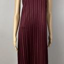 Petra Fashions Vintage  Size Medium Chemise Shimmer Stripes Burgundy Nighty Dress Photo 2