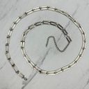 The Bar Skinny Silver Tone Metal Chain Link Belt Size Large L XL Photo 1