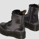 Dr. Martens Jadon Leather Platform  Distressed Metallic Boots 8 Photo 3