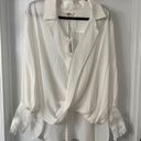 L'Agence L’AGENCE Joah Silk Blouse in Ivory Size XL Photo 8