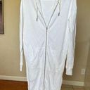 n:philanthropy N philantrophy white hooded long zip up oversized distressed hem size XS Photo 0