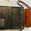 Moda BROWN/BLK LEATHER WOMEN'S SHOULDER PURSE HANDBAG BY  ITALIA Photo 2