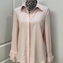 T Tahari pink long sleeve blouse flare bell sleeve with gems Photo 0