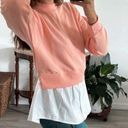 Calvin Klein Jeans NWT Peach Shirttail Twofer Sweatshirt  Size XS Photo 0