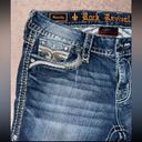 Rock Revival  Women’s Peachy Low Rise Boot  Distressed Jeans Blue Denim Size 29 Photo 4