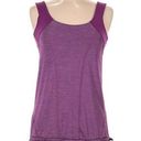 Lululemon  Activewear Tank Top With Built in Bra Scoop Neck Women's Purple Size 6 Photo 0