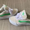 Vans Women's Knu Stack Suede Platform Sneaker in Lovely White Gray / Green Photo 2