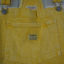 Levi's Woman's Shorts ® Premium Vintage Light Yellow Denim Shortall Overalls SZ S Photo 2