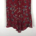 Joie  Almarie B Red Floral 100% Silk Mini Dress Medium Georgette Drop Waist Photo 11