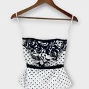 White House | Black Market  Floral and Polka Dot Corset Bustier Crop Top Size 4 New Photo 0