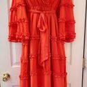 Alexis NWOT Angel Sleeve Ruffle Tiered Midi Chiffon Dress Photo 4