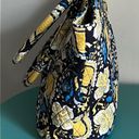 Vera Bradley  Eloise Ellie Blue Yellow Paisley Elephant Quilted Satchel Bag Photo 2