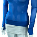 Lululemon  Womens Size 2 Sheer Thrill Mock Neck Long Sleeve Wild Bluebell Stretch Photo 4