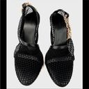 Bottega Veneta  Stretch Chain Ankle Strap Nappa Leather Heel Mesh Pumps Size 36 Photo 4