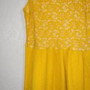 Maeve x Anthropologie Lemon Yellow Vera Lace A-Line Dress Size Medium Photo 3