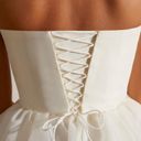 Oh Polly MARISE Strapless Corset Tulle Midi Dress in White Photo 3