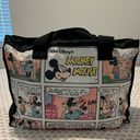 Disney  Mickey Minnie Mouse Comic Strip Zipper Tote Travel Overnight Large Bag Photo 5