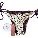 PilyQ NWT  Swim Revolve Wild Heart Reversible Tie Bikini Bottom Small Photo 2