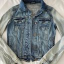 Aeropostale Blue Multi Wash Jean Jacket Photo 2