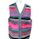 Susan Bristol Vintage 90s Y2K  Casuals Embroidered and Beaded Jean Vest Size S Photo 1