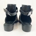 All Saints Yannis Black Leather Mule Ankle Strap Buckle Boots Bootie Size 37 Photo 5