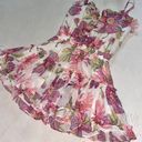 Olivaceous NWT Womens  Hemant & Nandita Style Floral Ruffle Mini dress size Small Photo 3