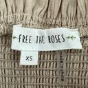 Free The Roses Tan Tiered Smocked Skirt Photo 3