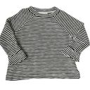 Loft  Black and White Striped Mock Turtleneck Pullover Top Size Extra Lar…​​ Photo 0