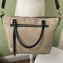 Kate Spade  Shoulder Bag with Handles Leather Taupe w Black Strap Gold Hardware Photo 1