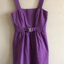 Shoshanna 𝅺 Violet Cotton Pique Buckled Tank Dress Photo 2