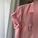 L.L.Bean  100% Linen Pastel Pink Button Up - Short Sleeves & Breast Pockets Photo 3