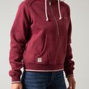 Kimes Ranch Malta Cropped Quarter Zip Sweatshirt in Wine Photo 3