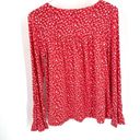 Daisy BODEN Flare Cuff Red & White Rosehip Aditya  Long Sleeve Smocked Blouse Top Photo 4