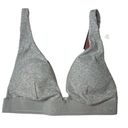 H&M  Grey Ribbed Padded Cotton Bra Size Medium New Photo 0