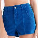 BDG Urban Outfitters  High Waisted Blue Corduroy Shorts Size Small Photo 1