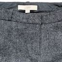 Loft  Women's Gray Wool Lined Flat Front Wide Leg Boot Cut Leg Pants Size 4 Photo 6