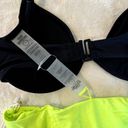 Good American NWT  Bikini with Black Top and Electric Lime Bottom - Size 2(Medium Photo 5