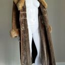 wilson's leather VTG 70’s Penny Lane Almost Famous Suede Shearling Wrap Trench Coat Photo 6