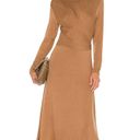 Vince Long Sleeve Draped Dress in Dark Taupe Large Photo 0