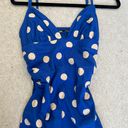 ZARA Blue Polka Dotted Dress Photo 1