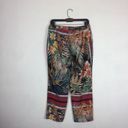 ZARA  Tropical Printed Crop Satin Straight High Waist Trousers Pants Small Photo 10