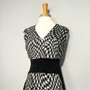 Tracy Reese  Black White Malak Houndstooth Jacquard MIDI Dress Size 6 Photo 5