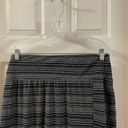 Apt. 9  Grey/Black Striped Elastic Waist midi Skirt L Photo 2