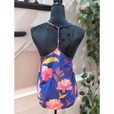 fab'rik  Women's Blue Floral 100% Polyester Scoop Neck Sleeveless Top Blouse Small Photo 5