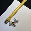 Monet Scottie Terrier Dog Signed  Brooch Pin Gold Tone & Rhinestone Photo 4